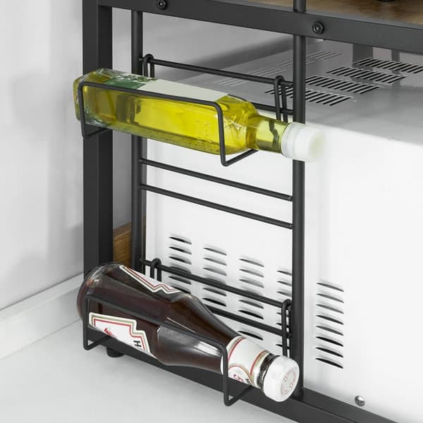 Rootz Mikrobølgehylde - Køkkenopbevaringsstativ - Mikrobølgeholder - Kompakt design - Multifunktionel - Robust konstruktion - 60 cm x 72 cm x 36 cm