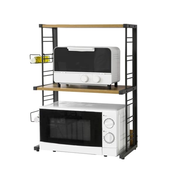 Rootz Mikrobølgehylde - Køkkenopbevaringsstativ - Mikrobølgeholder - Kompakt design - Multifunktionel - Robust konstruktion - 60 cm x 72 cm x 36 cm