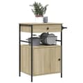 Miniatyrbillede 6 af 11: The Living Store køkkenvogn 56x43x89,5 cm konstrueret træ sonoma-eg -  Køkken- og middagsvogne