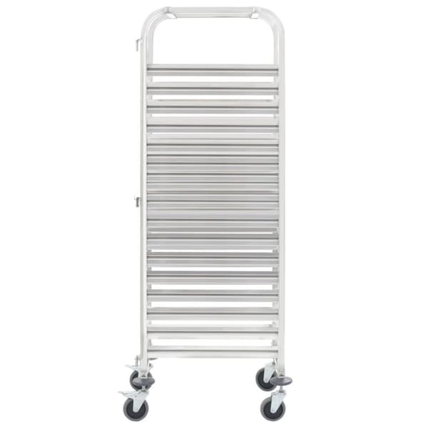 Rullbord för kök - Living Köksvagn för 16 brickor 38x55x163 cm rostfritt stål