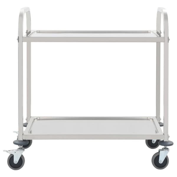 Køkken- og middagsvogne - Living køkkenvogn med 2 hylder 96,5x55x90 cm rustfrit stål