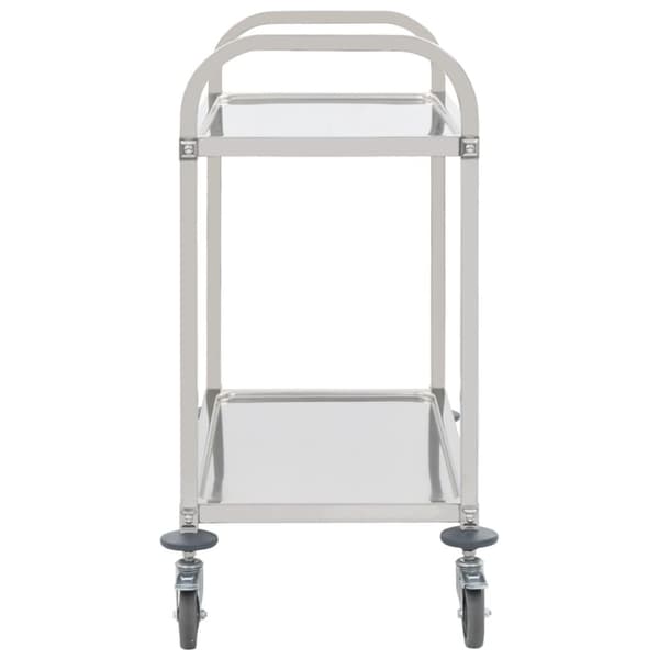 Køkken- og middagsvogne - Living køkkenvogn med 2 hylder 96,5x55x90 cm rustfrit stål