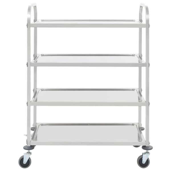 Serveringsvagn 4 våningar 107x55x125 cm rostfritt stål - Serveringsvagn - Köksvagn - Home & Living