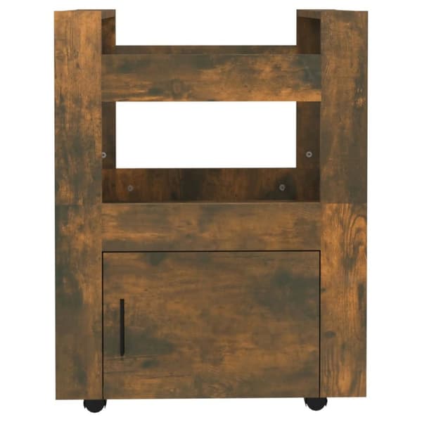 Køkkenvogn 60x45x80 cm konstrueret træ røget egetræsfarve - Køkkenvogn - Køkkenvogne - Home & Living