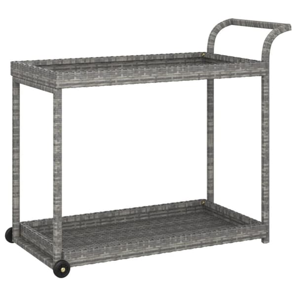 Serveringsvagn grå 100x45x83 cm konstrotting - Barvagn - Barvagnar - Home & Living