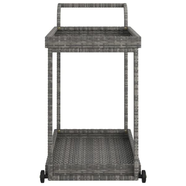 Serveringsvagn grå 100x45x83 cm konstrotting - Barvagn - Barvagnar - Home & Living
