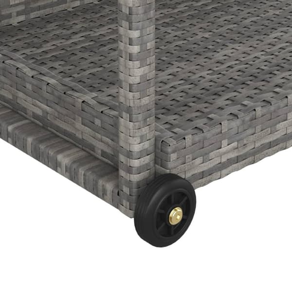 Serveringsvagn grå 100x45x83 cm konstrotting - Barvagn - Barvagnar - Home & Living