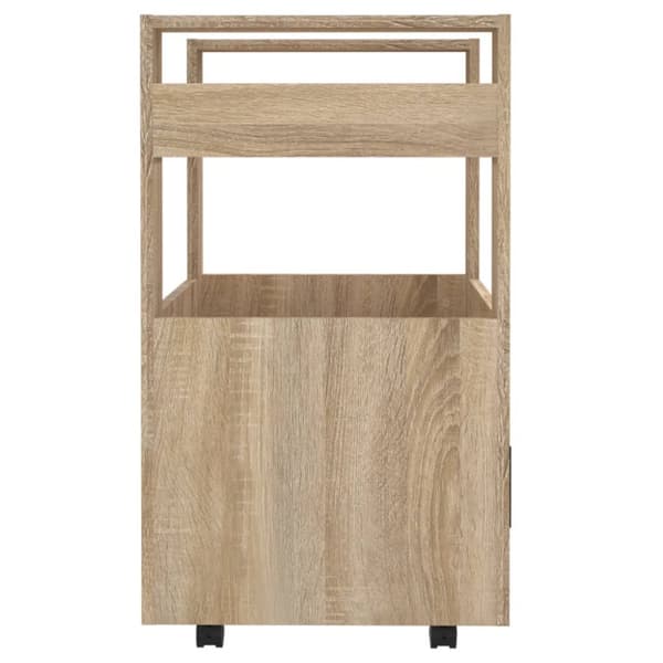 Köksvagn sonoma-ek 60x45x80 cm konstruerat trä