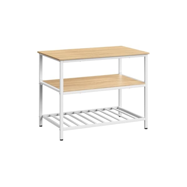 Rootz Tårtställ - Muffinsställ - Konditorivaror - Spånskiva och stål - 60 cm x 100 cm x 90 cm - Ek Vit - 30 kg Max belastningskapacitet - Enkel monter