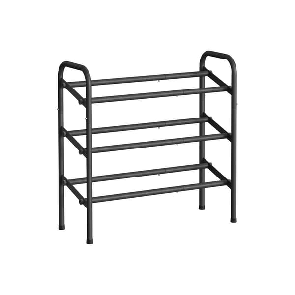 Rootz kenkäteline - Järjestäjäteline - Teräsrakenne - Kompakti muotoilu - Helppo kokoaminen - Muste musta - 23cm x 58cm x 58cm