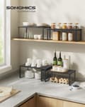 Miniatyrbild 2 av 6: Rootz 4-vånings tårtställ - Cupcakeställ - Dessertdisplay - Metall- och trämaterial - Bläck Svart-Ebenholtssvart - 19,5 cm x 39,7 cm x 15,8 cm - 18,5