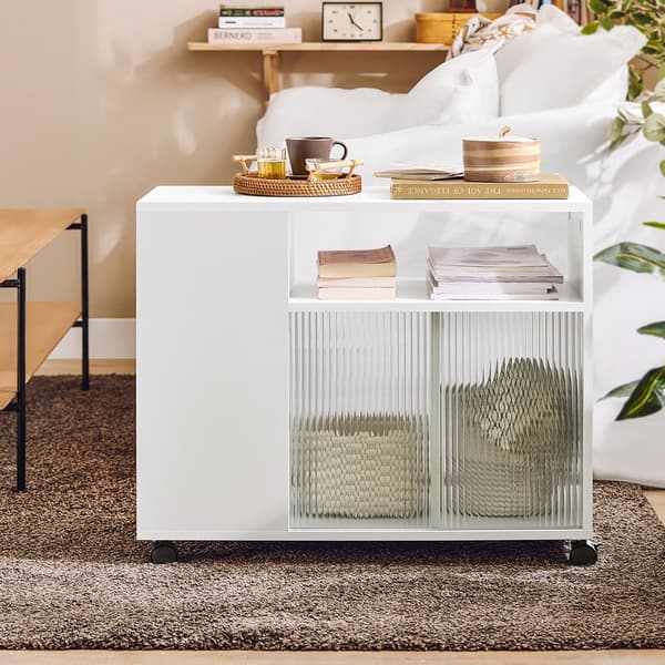 SoBuy Skrivarbord Skrivarstativ Dokumentskåp FBT142-W