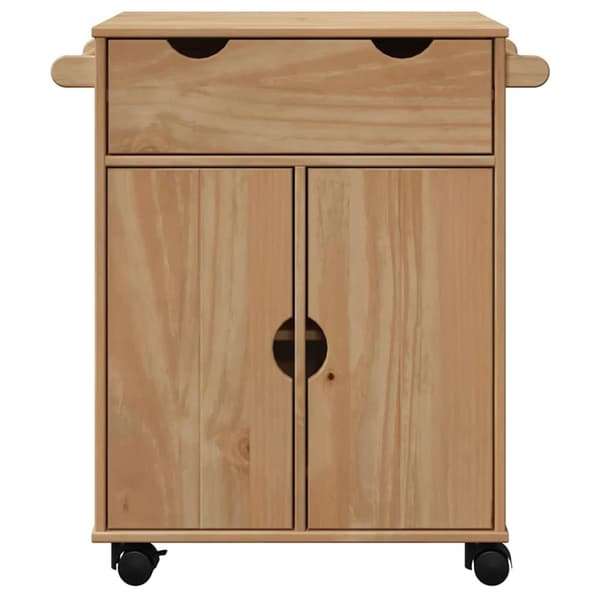 vidaXL Keittiövaunu OTTA 59x45x80 cm täysi mänty