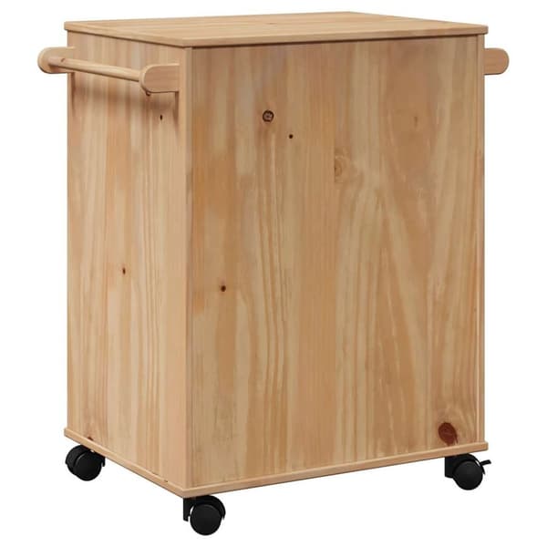 vidaXL Keittiövaunu OTTA 59x45x80 cm täysi mänty