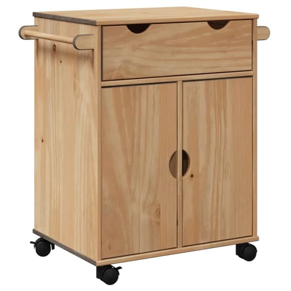 vidaXL køkkenvogn OTTA 59x45x80 cm massivt fyrretræ