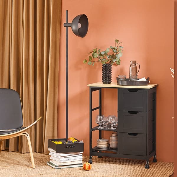 Rootz Opbevaringsskab - Kommode - Organizer - MDF og fyrretræ - 67 cm x 84,5 cm x 37 cm - Mobil med hjul - Fås i 3 farver
