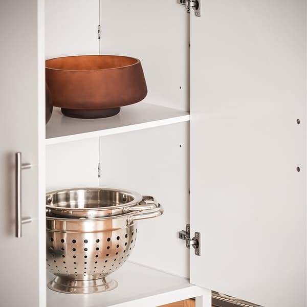 Rootz Kitchen Island -säilytyskaappi - Ruokabuffet - Esittelyteline - MDF - Metallikehys - Kumipuinen pöytälevy - 170cm x 89cm x 60cm