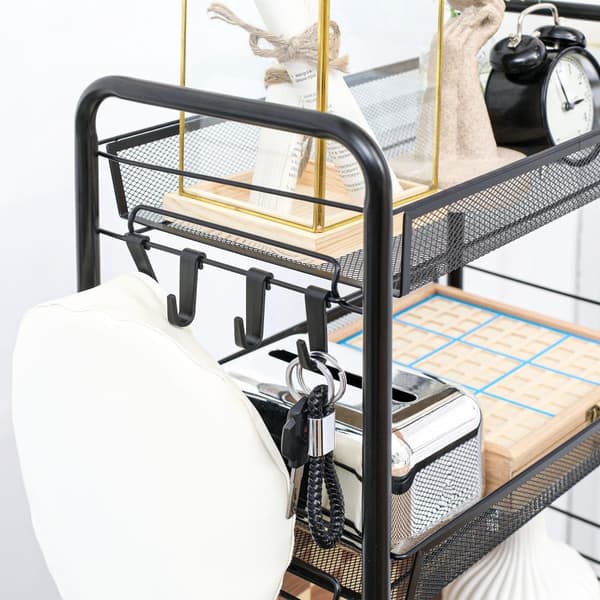 Rootz 3 -lags vogn med kurve - rullende vogn - opbevaringsvogn - kompakt opbevaring - 45 x 26,5 x 63 cm - Glat mobilitet