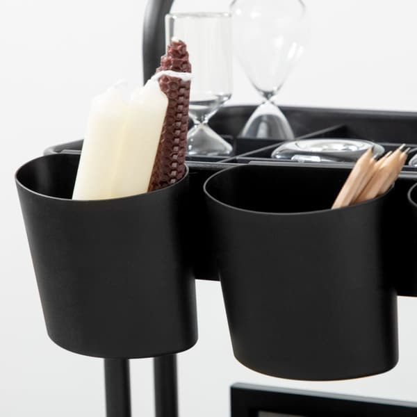 Rootz 3 Tier Trolley Storage Baskets - Arrangörsvagn - Mobil lagring - Kompakt design - 42 cm x 38 cm x 86,5 cm