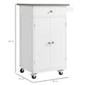 Miniatyrbild 3 av 7: Rootz Kitchen Service Trolley With Wheels - Mobile Utility Cart - Rolling Storage Unit - gott om lagring - 60W x 45D x 85H cm