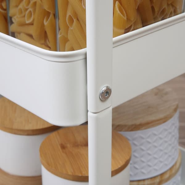Rootz Kitchen Trolley - Servering Trolley - Storage Cart - Extra Storage - 43,9 cm x 30,5 cm x 75,6 cm