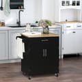 Miniatyrbild 2 av 7: Rootz Kitchen Trolley On Wheels - Servering Cart - Mobil Kitchen Island - gott om förvaring - 83W X 45D x 91,5H cm svartbrunt
