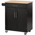 Miniatyrbild 1 av 7: Rootz Kitchen Trolley On Wheels - Servering Cart - Mobil Kitchen Island - gott om förvaring - 83W X 45D x 91,5H cm svartbrunt