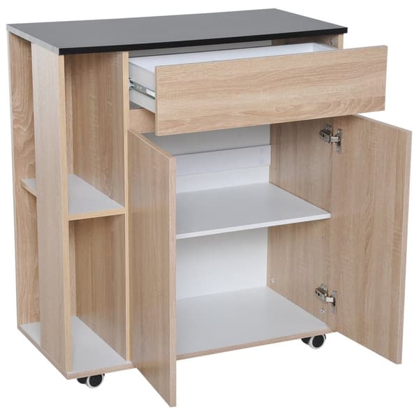 Rootz Kitchen Trolley - Servering Cart - Multifunktionell vagn - gott om förvaring - 78 cm x 39,5 cm x 88,5 cm