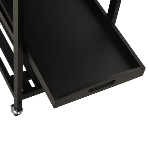 Rootz Kitchen Trolley - Servering Cart - Mobile Kitchen Table - Rostfritt stål Arbetsyta - 60W x 40D x 85H cm - Effektiv förvaring
