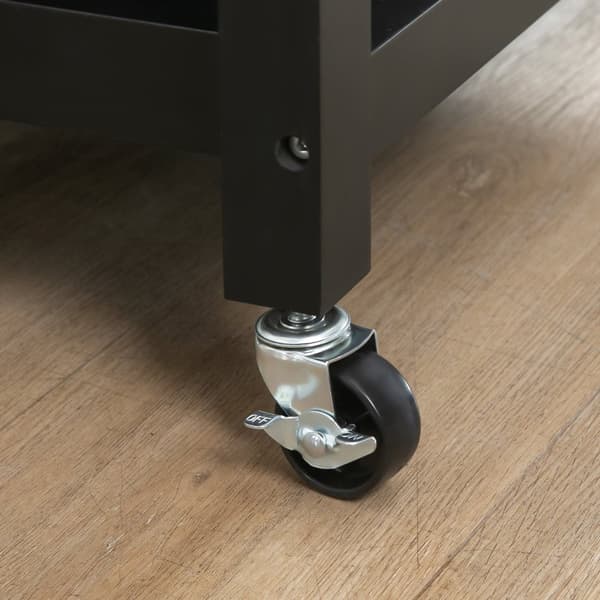 Rootz Kitchen Trolley med hjul - Serveringsvogn - Opbevaringsvogn - Let mobilitet - 69W x 48d x 89h cm