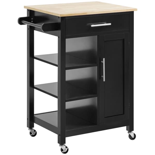Rootz Kitchen Trolley med hjul - Serveringsvogn - Opbevaringsvogn - Let mobilitet - 69W x 48d x 89h cm
