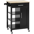 Miniatyrbillede 1 af 7: Rootz Kitchen Trolley med hjul - Serveringsvogn - Opbevaringsvogn - Let mobilitet - 69W x 48d x 89h cm