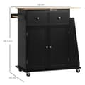 Miniatyrbild 3 av 7: Rootz Kitchen Island - Kitchen Cart - Mobile Counter - riklig förvaring - 80 cm x 45 cm x 89,5 cm
