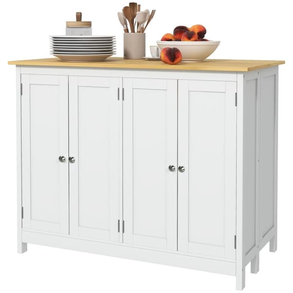 Rootz Kitchen Island Trolley Set - Kitchen Cart med 2 afføring - Udfoldelig arbejdsbræt - Rumbesparelse - 110 cm x 60 cm x 90 cm