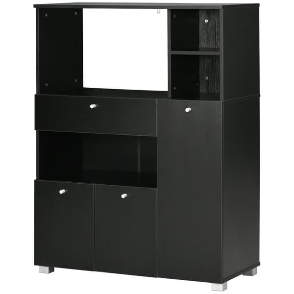 Rootz Microbavle Furniture - Kitchen Cabinet - Storage Unit - Flere rum - 90L X 40W X 120H CM - Moderne og elegant design