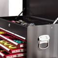 Miniatyrbillede 9 af 11: Rootz Tool Trolley - Workshop Trolley - Mobil Tool Chest - Låselige skuffer - Rødt stål - 14 skuffer - 60x26x34cm & 76x33x75cm