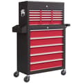 Miniatyrbillede 10 af 11: Rootz Tool Trolley - Workshop Trolley - Mobil Tool Chest - Låselige skuffer - Rødt stål - 14 skuffer - 60x26x34cm & 76x33x75cm