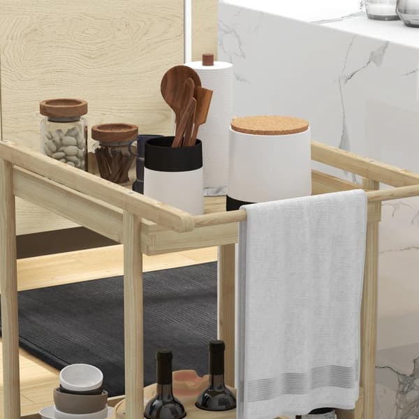 Rootz Garden Serveringsvogn - Barvogn - Udendørs vogn - Mobilitet og opbevaring - 78 cm x 58,5 cm x 75 cm