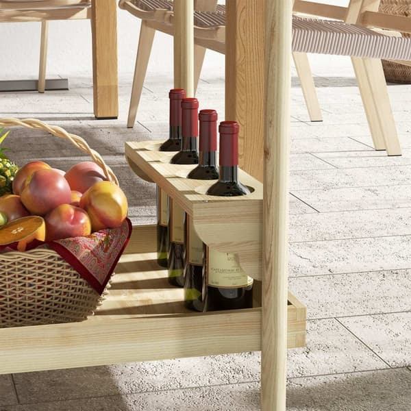 Rootz Garden Serveringsvogn - Barvogn - Udendørs vogn - Mobilitet og opbevaring - 78 cm x 58,5 cm x 75 cm