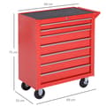 Miniatyrbillede 3 af 11: Rootz Tool Trolley - Workshop Cart - Tool Cabinet - Op til 150 kg belastning - stål - 69 cm x 33 cm x 75 cm