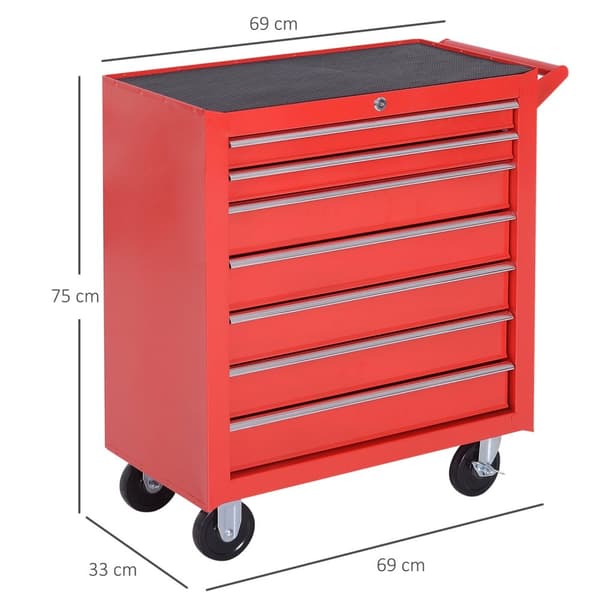 Rootz Tool Trolley - Workshop Cart - Tool Cabinet - Op til 150 kg belastning - stål - 69 cm x 33 cm x 75 cm