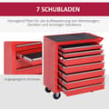 Miniatyrbillede 4 af 11: Rootz Tool Trolley - Workshop Cart - Tool Cabinet - Op til 150 kg belastning - stål - 69 cm x 33 cm x 75 cm