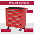 Miniatyrbillede 6 af 11: Rootz Tool Trolley - Workshop Cart - Tool Cabinet - Op til 150 kg belastning - stål - 69 cm x 33 cm x 75 cm