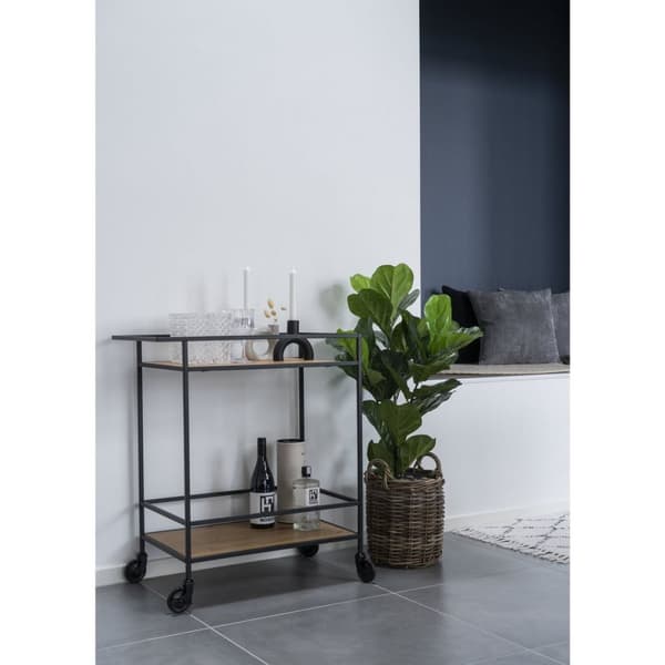 Rootz Vita Bar Trolley - Drinks Cart - Mobile Bar - Stylish & Functional - 68cm x 40cm x 79 cm