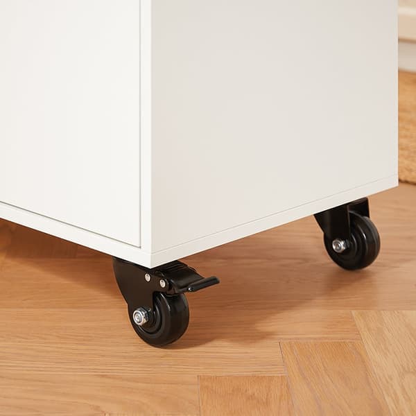 Rootz Kitchen Cart - Rolling Kitchen Island - Mobile Storage -vaunu - Säädettävä hylly - 105x92x46cm