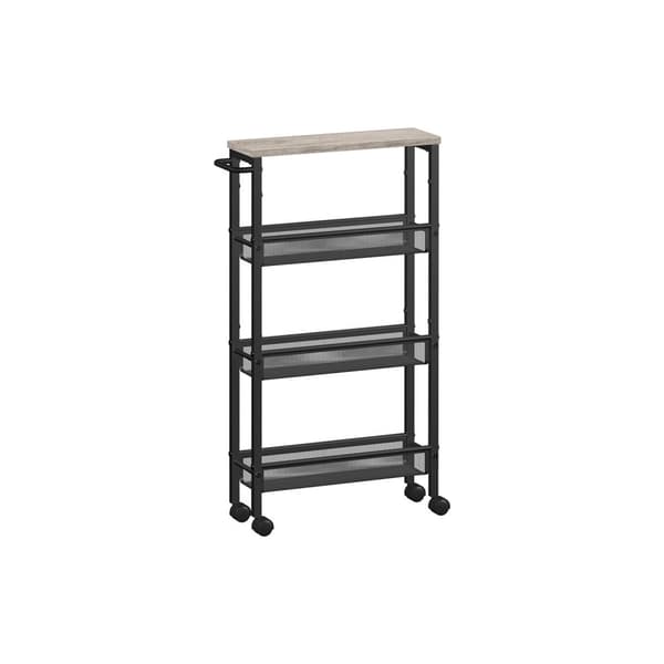 Servierwagen, VASAGLE, 13x45.4x77 cm, Greige Sort