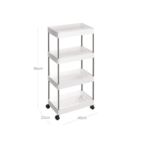 Rullvagn, SONGMICS, 40x22x86 cm, Vit