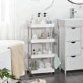 Miniatyrbild 2 av 6: Rullvagn, SONGMICS, 40x22x86 cm, Vit