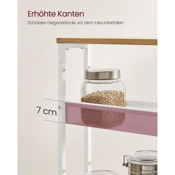Servierwagen, VASAGLE LRC032B01, 45x77 cm, Hvid