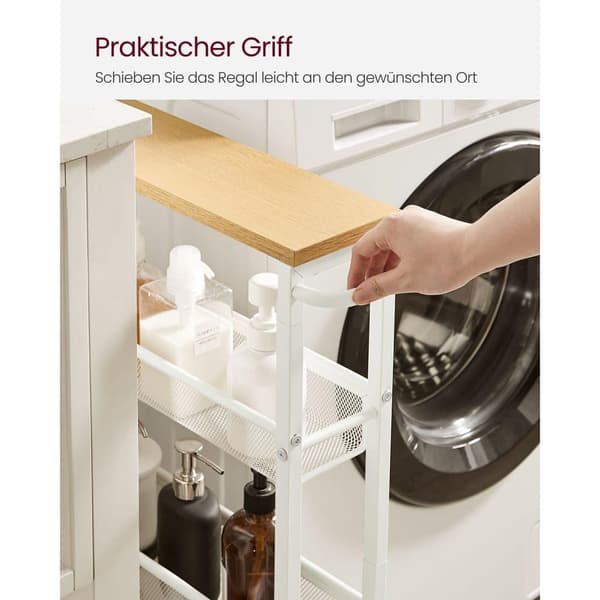 Servierwagen, VASAGLE LRC032B01, 45x77 cm, Hvid